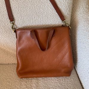 Madewell brown leather cross body shoulder bag